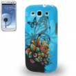 Carcasa Samsung Galaxy S3 i9300 Azul con Mariposas