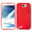 Funda TPU Samsung Galaxy Note II N7100 Roja Brillo y Mate
