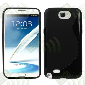 Funda TPU Samsung Galaxy Note II N7100 Negra Brillo y Mate