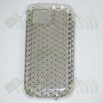 Funda Gel Samsung Omnia 2 i8000 Transparente Hex&aacute;gonos