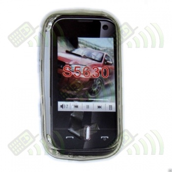Funda Gel Samsung S5630 Transparente Hex&aacute;gonos