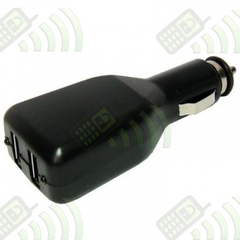 Adaptador 2 Puertos USB coche NEGRO