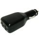 Adaptador 2 Puertos USB coche NEGRO