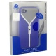 Funda Silicona Iphone 4 Jersey Cremallera Azul