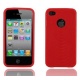 Funda Gel Iphone 4 Roja Círculos