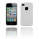 Funda Gel Iphone 4 Blanca Círculos