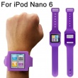 Soporte Mu&ntilde;eca Silicona Ipod Nano 6 Morado