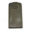 Funda Solapa para iPhone 4G/4S piel de serpiente Dorada