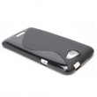 Funda Gel HTC One X Color Negro Brillo y Mate