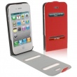 Funda Solapa iPhone 4G / 4S Roja Con Apertura