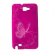 Carcasa trasera Samsung Galaxy Note i9220 Fucsia Mariposa