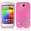 Funda Gel Silicona HTC Sensation XL Morada Rombos