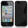 Funda Silicona Gel iPhone 5G Negra Brillo & Mate