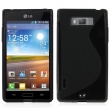 Funda Gel Silicona LG L7 Negra, Brillo y Mate