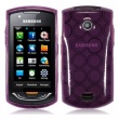 Funda Gel Samsung Onix S5620 Morada C&iacute;rculos