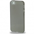 Funda Silicona Gel iPhone 5 Gris Semitransparente